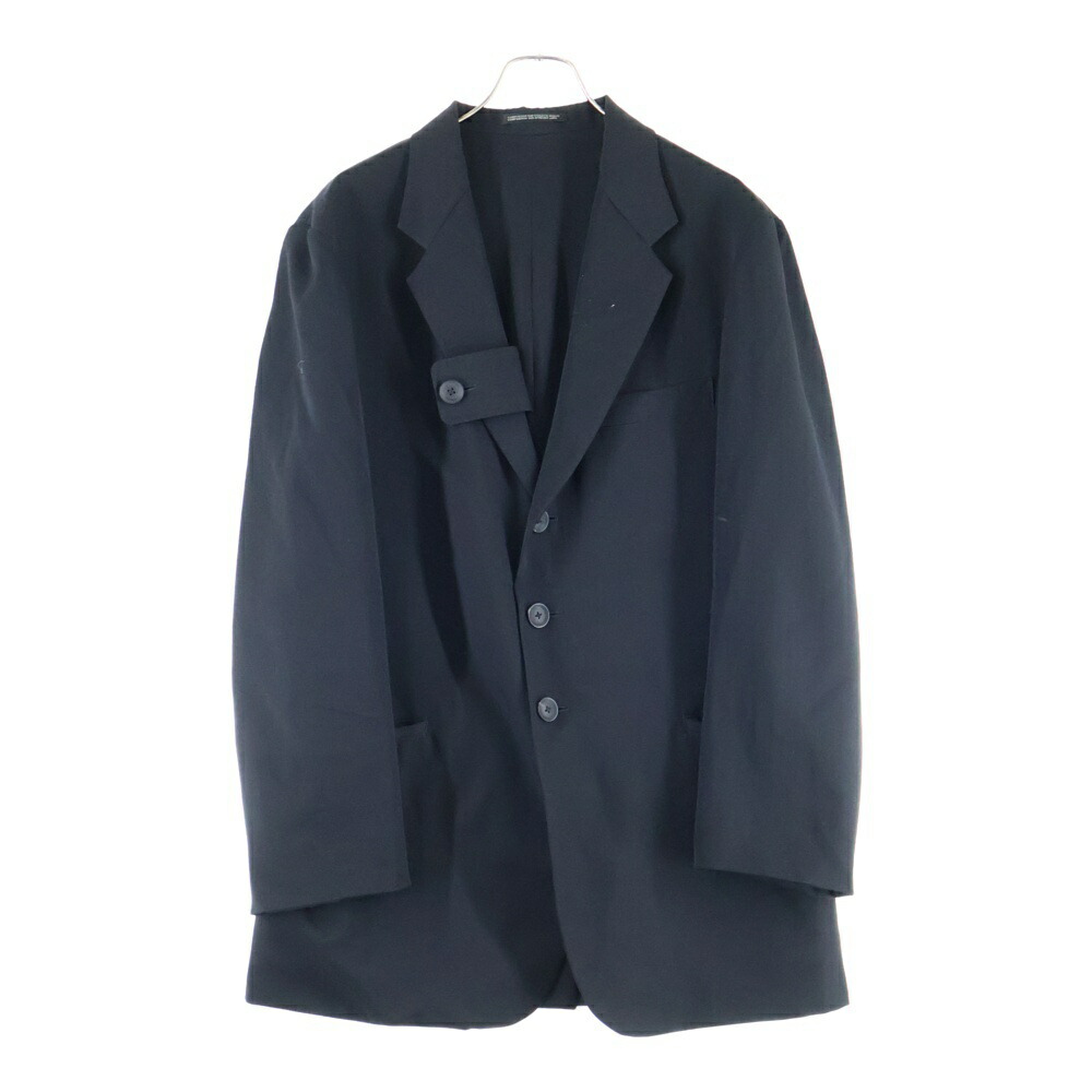 ヨウジヤマモトプリュスノワール 女優襟 テーラードジャケット ウールギャバ 黒 楽天市場】Yohji Yamamoto POUR HOMME(ヨウジヤマモト プールオム