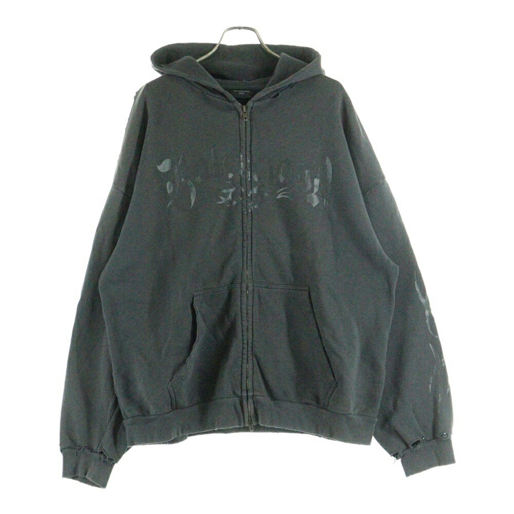 楽天市場】BALENCIAGA(バレンシアガ) サイズ:L Painted Zip-up Hoodie