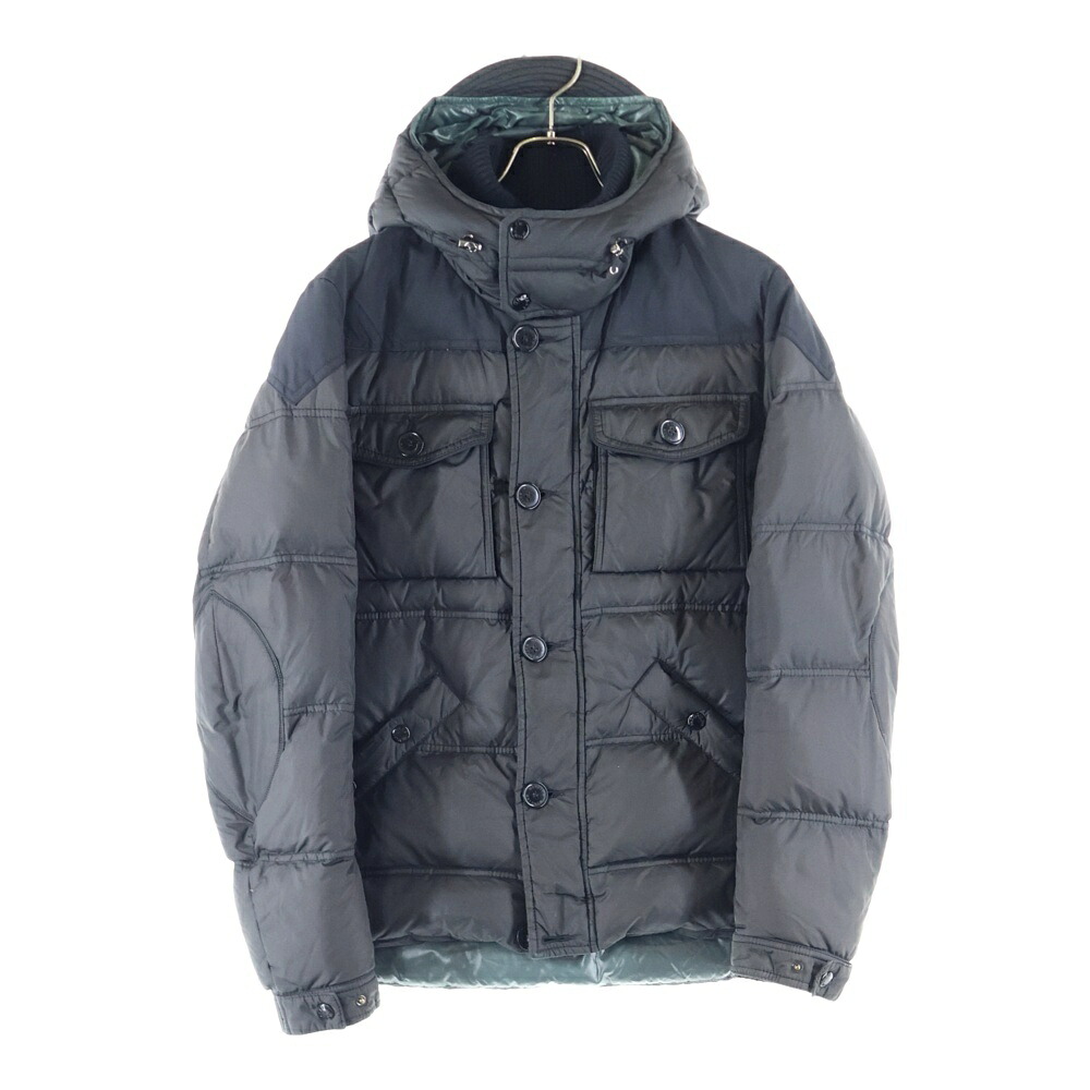 MONCLER(モンクレール) サイズ:1 ROUSSEAU GIUBBOTTO マルチポケット フーデッドダウンジャケット ブラック 020914134500 69833【中古】【程度B】【カラーブラック】【取扱店舗BRING THRIFT CLOSET 幕張店】|ブランド買取・販売 BRING