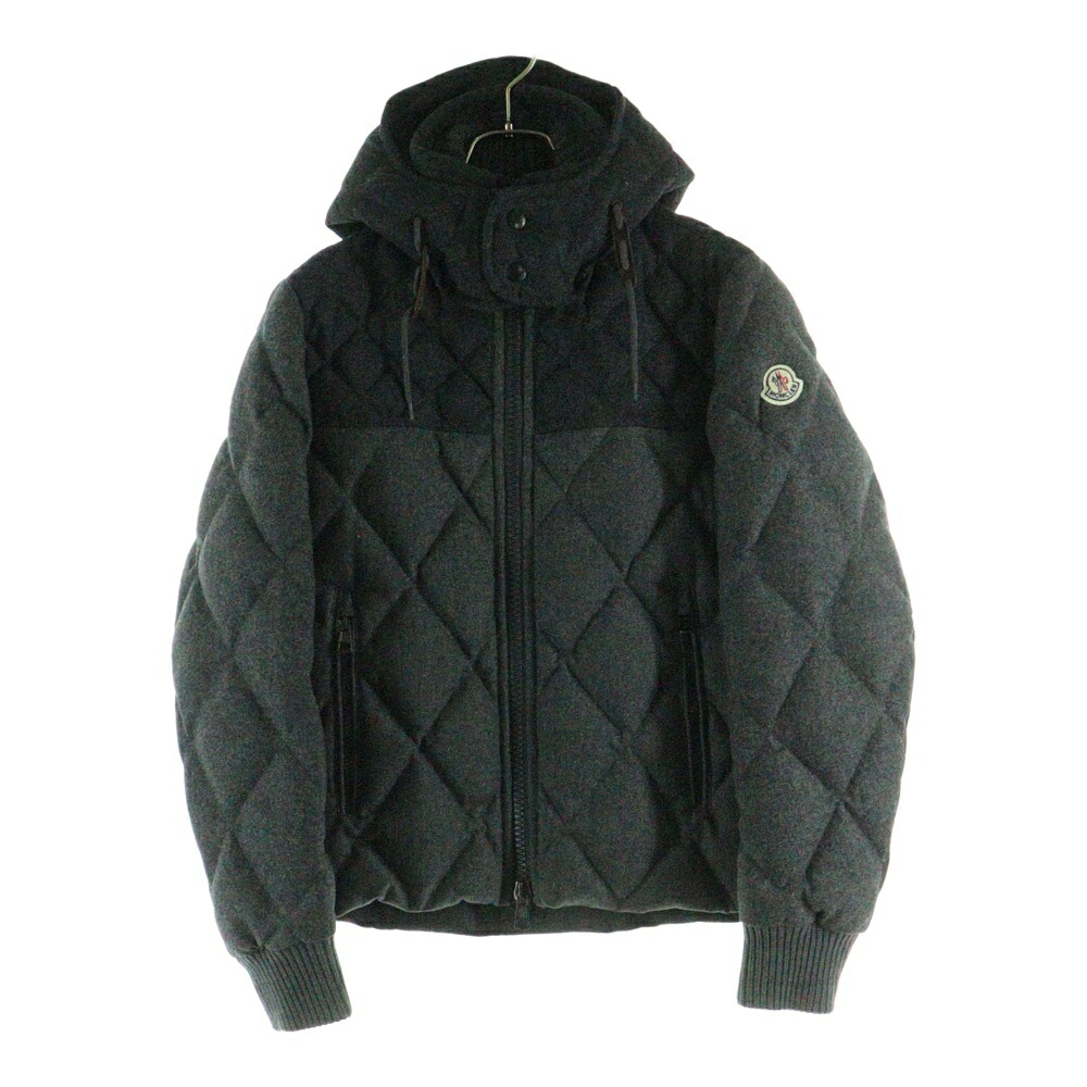 MONCLER(モンクレール) サイズ:0 LABASTIDE ラバスティード フーデッドジップアップダウンジャケット グレー 420914198885 54233【中古】【程度B】【カラーグレー】【取扱店舗BRING WASTE_NOT】
