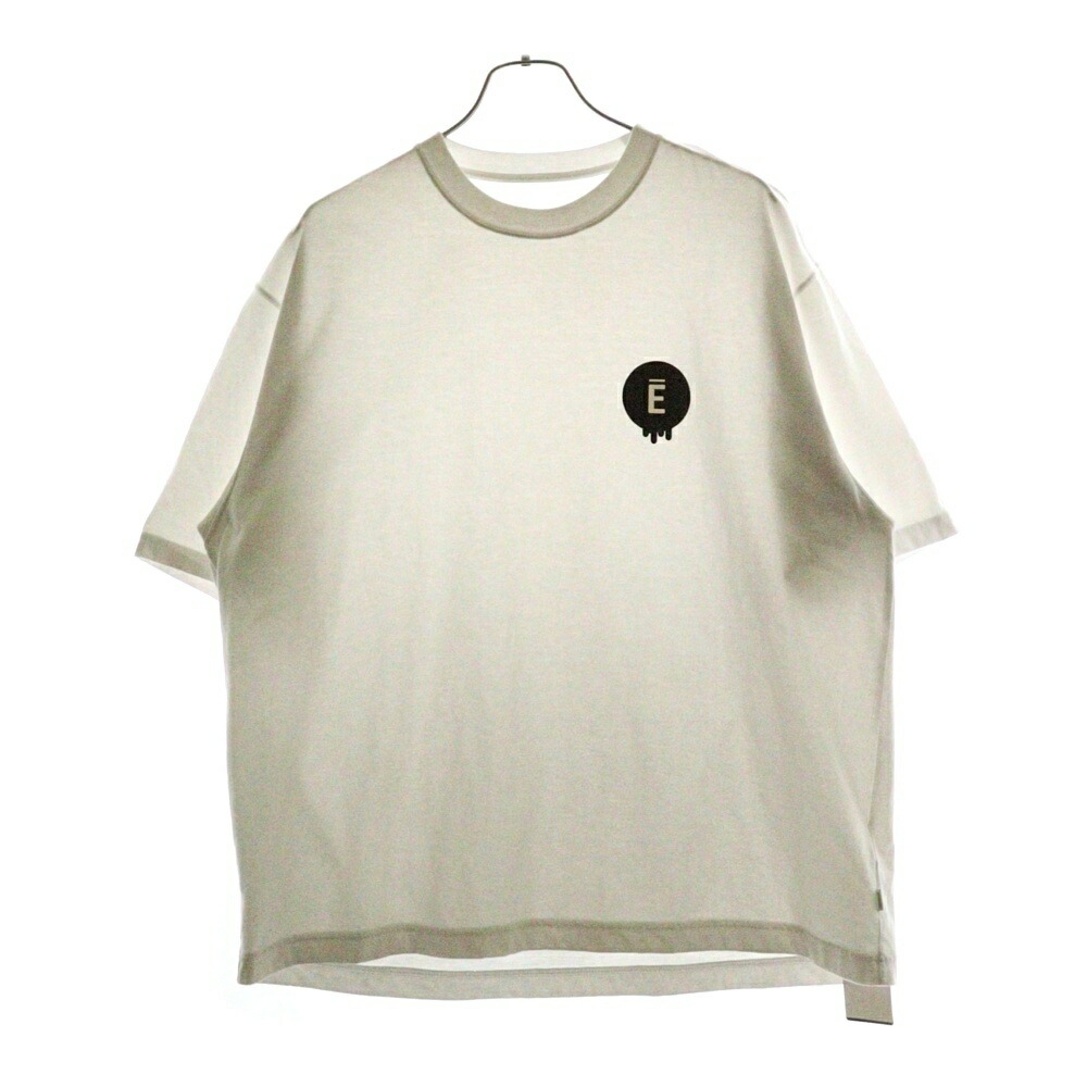 The Ennoy Professional(エンノイプロフェッショナル) サイズ:L 25SS CIRCLE E DRIP T-SHIRT TEE サークルE ドリップロゴ クルーネックTシャツ 半袖カットソー ホワイト SS25BRENCT03AM【中古】【程度B】【カラーホワイト】【オンライン限定商品】
