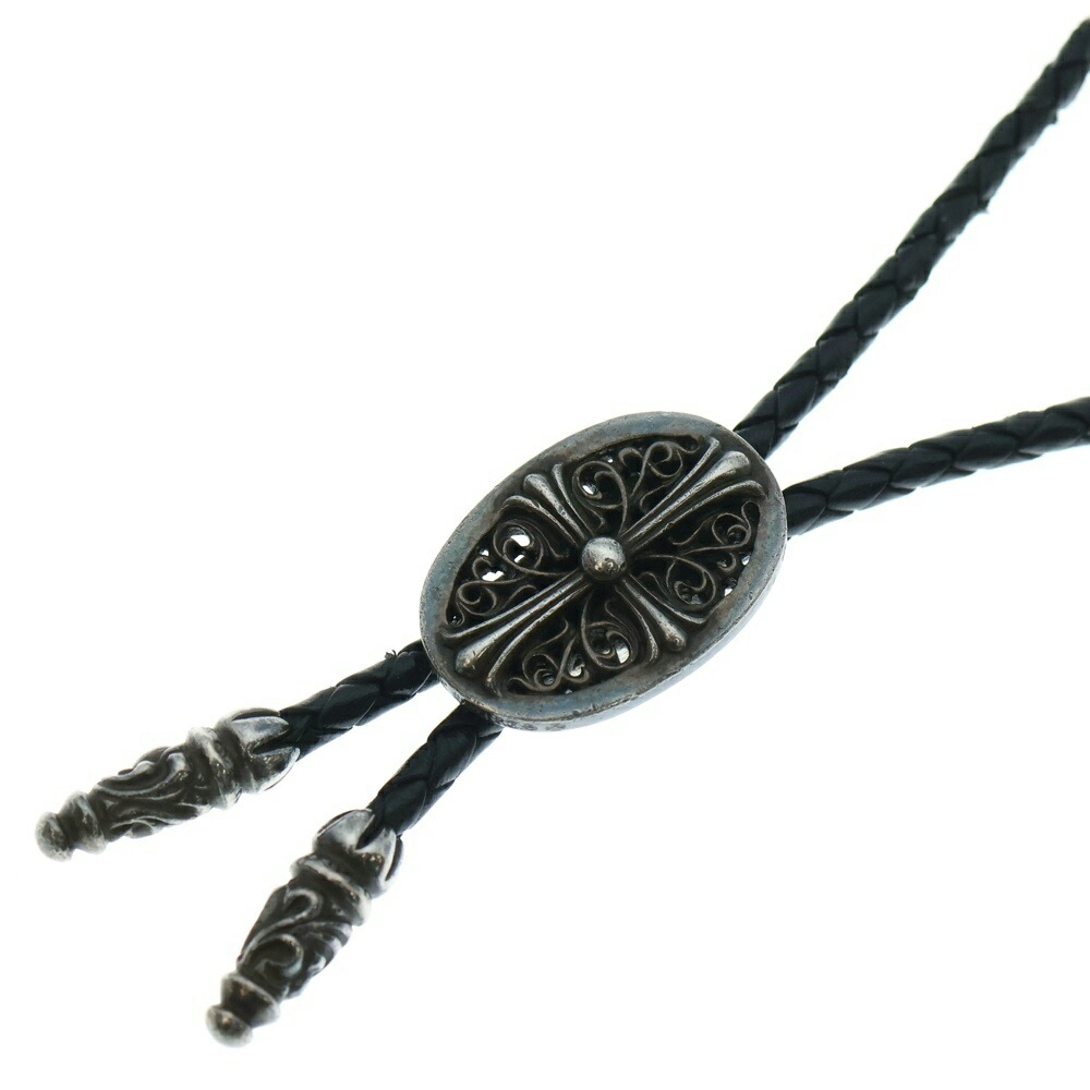 クロムハーツ ブラック　レザー ネクタイ　BSフレア 楽天市場】CHROME HEARTS SILK TIE BS FLEUR クロムハーツ ネクタイ BS