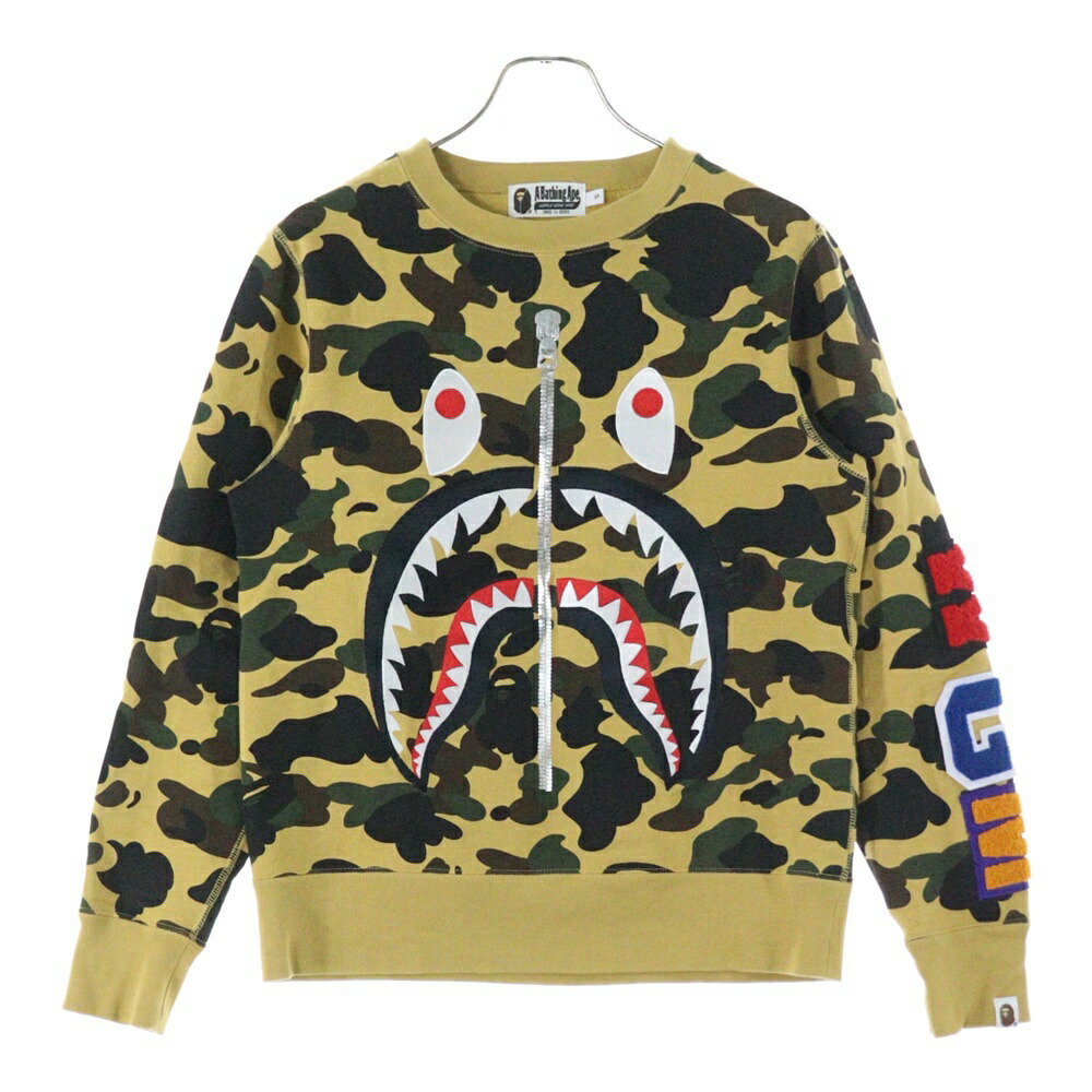 楽天市場】A BATHING APE(エイプ)SHARK CREWNECK(シャーク クルー
