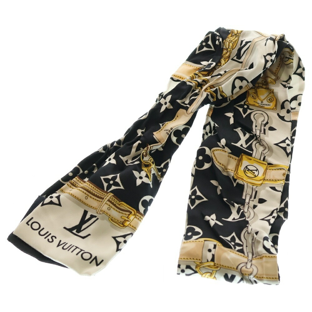 ルイヴィトン　LV バンドー　コンフィデンシャル ノワール　スカーフ　正規 LOUIS VUITTON ルイヴィトン バンドー モノグラム コンフィデンシャル