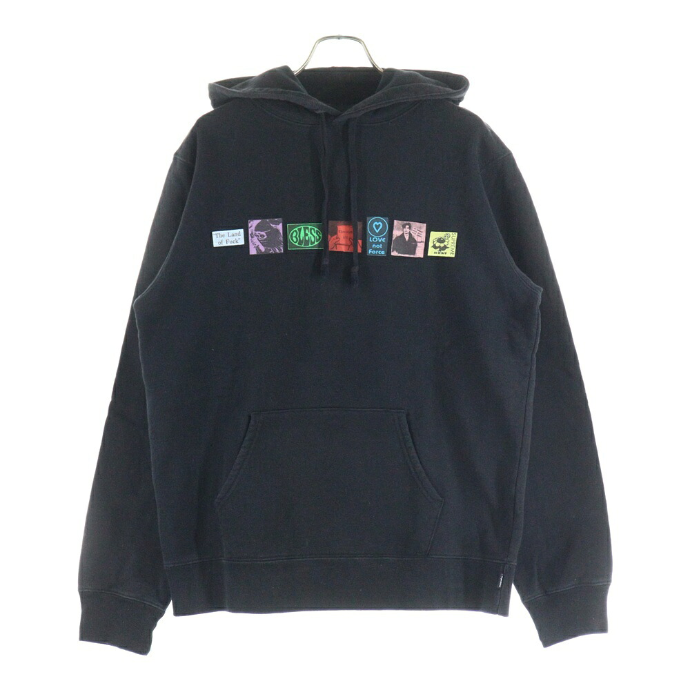 SUPREME(シュプリーム) 大きさ:M 18SS Bless Hooded Sweatshirt ブレス プルオーバースウェットパーカー フーディー 黒いこと【中古】【座標軸A】【色つや黒いこと】【取りまわしバス発着場BRING横浜ビブレ店】