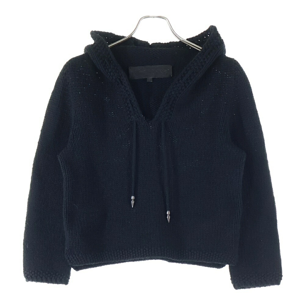 CHROME HEARTS(クロムハーツ) 大きさ:S はやりっ児継ぎ切れ付き添い人 スパイクかざり付ける カシミアプルオーバーパーカー 黒いこと【中古】【度合いA】【色つや黒いこと】【取りまわしバス発着場OneStyle新宿店】