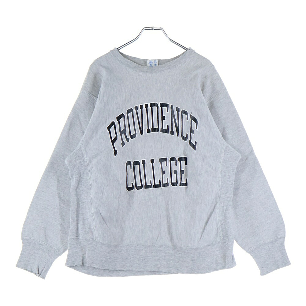 CHAMPION(はやりっ子) 大きさ:L 80-90S REVERSE WEAVE SWEAT PROVIDENCE COLLEGE リバースウィーズ トリコタグ後期 流汗 薄墨色【中古】【座標軸B】【色つや薄墨色】【取りまわしバス発着場AWESOME高円寺店】