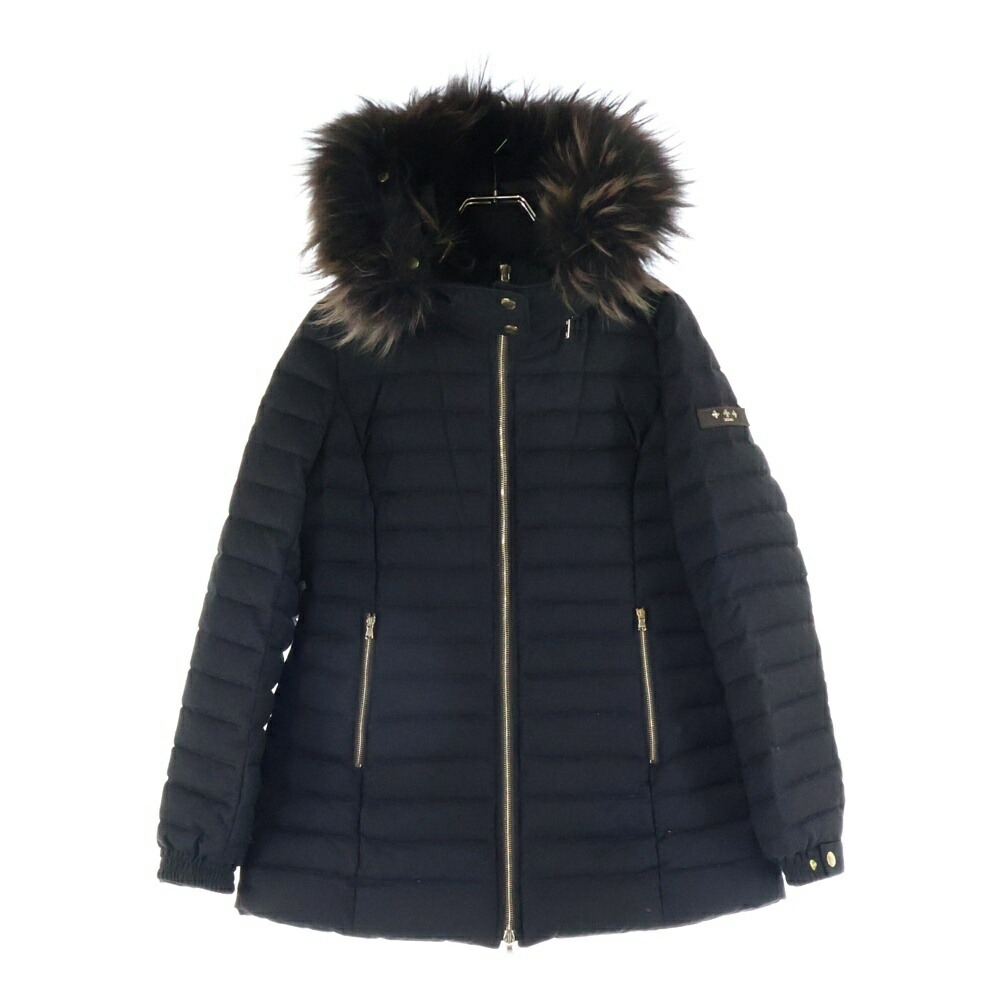 TATRAS(タトラス) サイズ:1 Down Coat ロゴワッペン ファーダウンジャケット ダウンコート ブラック レディース LTA18A4652【中古】【程度B】【カラーブラック】【オンライン限定商品】