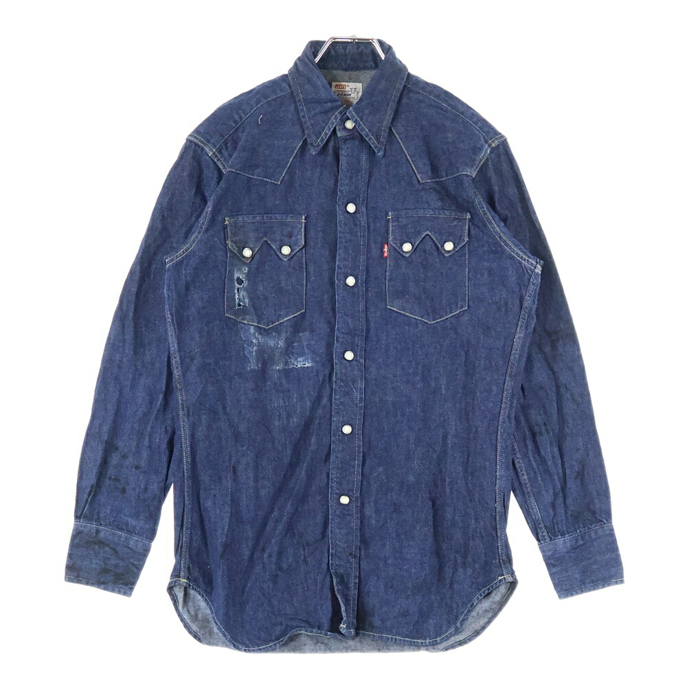 Levi\'s(リーバイス) サイズ:S BIGE ショートホーン バレンシア デニムシャツ 7205 1018 インディゴ【中古】【程度B】【カラーブルー】【取扱店舗AWESOME高円寺店】｜ブランド買取・販売　BRING