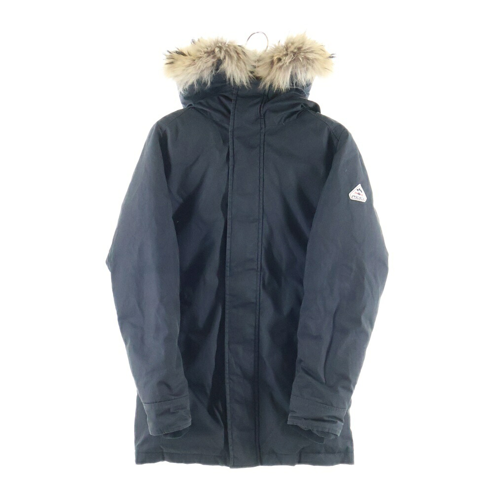 PYRENEX(ピレネックス) 大いさ:XS BORDEAUX ボルドーワイン ファーフーデッド ナイロンダウンジャケット 厚地の外套 黒いこと W17P1【中古】【座標軸B】【色合い黒いこと】【オンライン制限事項商いもの】 コート・ジャケット-メンズファッション