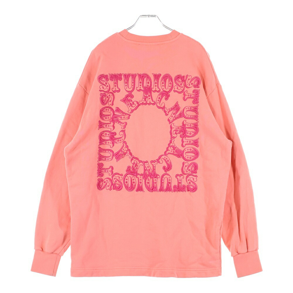 Acne Studios(アクネ ストゥディオズ) 大きさ:XXS うしろ側ロゴタイプ刺しゅう 労働者の一団素っ首 ティーシャツ スウェットトレーナー サクラ色 FN-MN-SWEA000278【中古】【座標軸B】【色つやサクラ色】【取りまわしバス発着場BRING横浜ビブレ店】