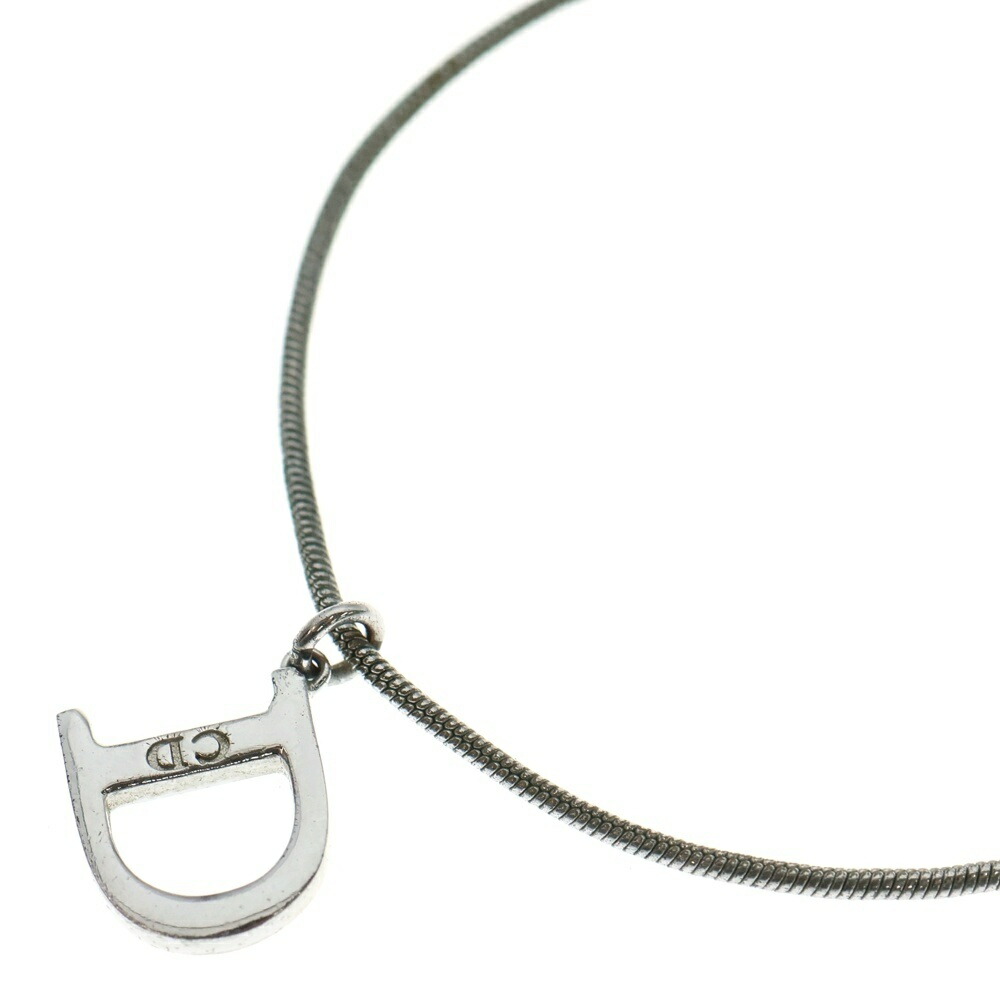 Christian Dior(ディオール) 大いさ:- Dロゴタイプ 頸飾り シャンデリヤ スネークチェーン しろがね色【中古】【度合いB】【色合いしろがね色】【オンライン制限事項商いもの】 ネックレス・ペンダント-ジュエリー・アクセサリー