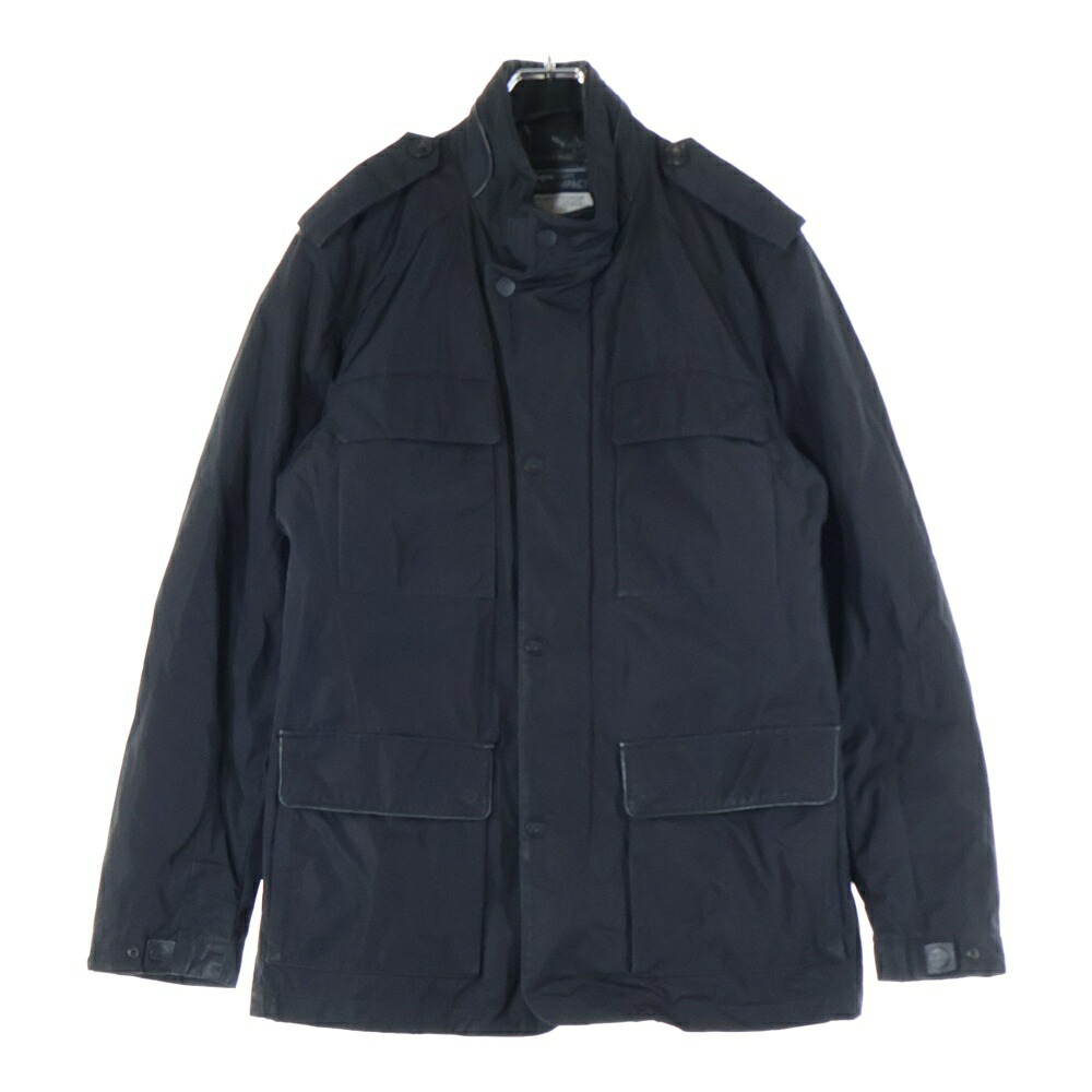 Zegna Sport(ゼニアスポーツ) サイズ:M HYDROCOMPACT ハイドロコンパクト レザーパイピング マルチポケット ジップアップ ナイロン 中綿 ジャケット ブラック【中古】【程度B】【カラーブラック】【オンライン限定商品】|ブランド買取・販売 BRING