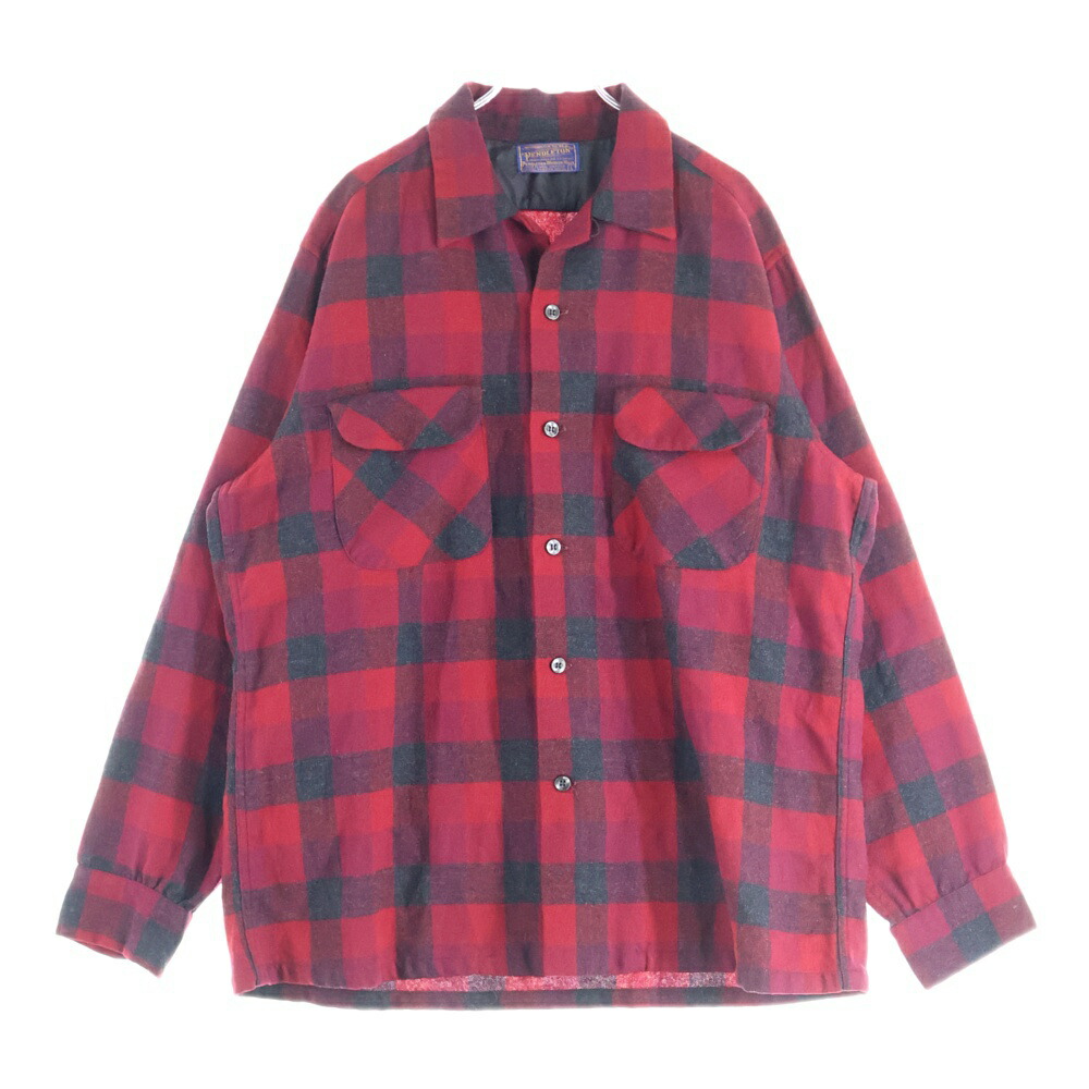 50❜s ヴィンテージ Cranbrook 赤/グレー オンブレチェック L 楽天市場】PENDLETON(ペンドルトン) サイズ:L 50S VINTAGE オンブレ