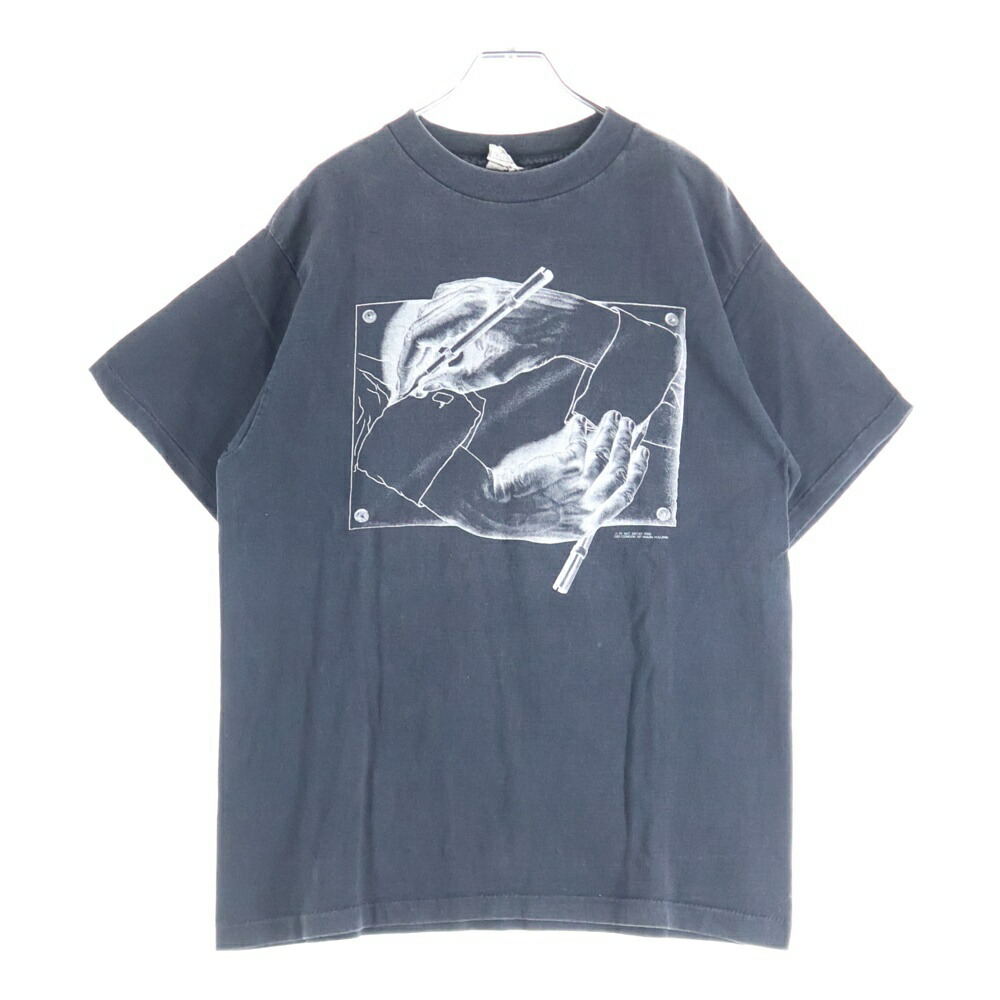 M.C ESCHER エッシャー ART アート ロンt サイズL 90sエッシャーTシャツ|XL - MATIN, VINTAGE OUTFITTERS ビンテージ古着