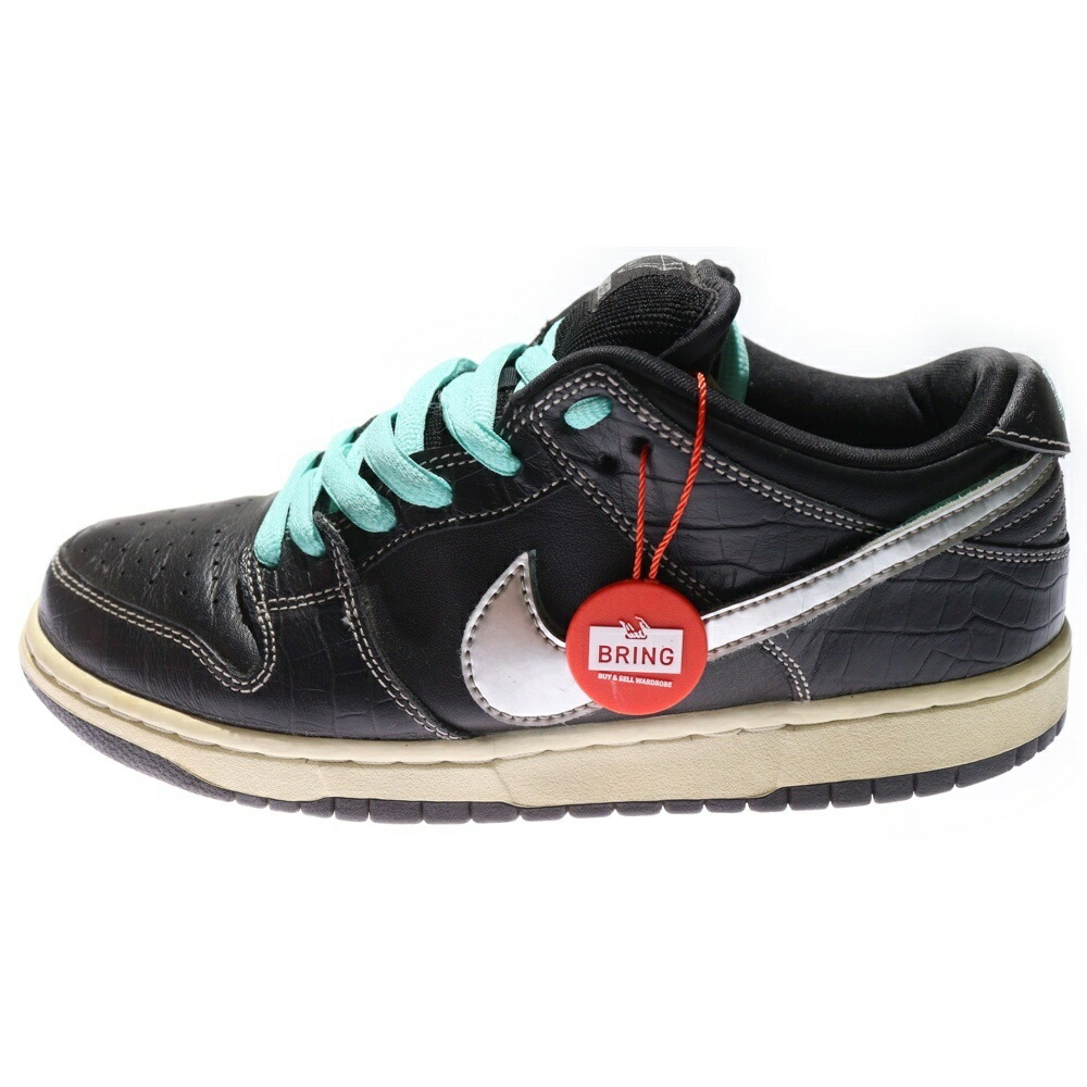 NIKE SB(ナイキエスビー) 大きさ:26.0珊 ×DIAMOND SUPPLY DUNK LOW PRO OG QS 金剛石 提供 ダンク ローカットスニーカー 黒いこと US8/26珊 BV1310-001【中古】【度合いB】【色つや黒いこと】【取りまわしバス発着場BRING KICKS】