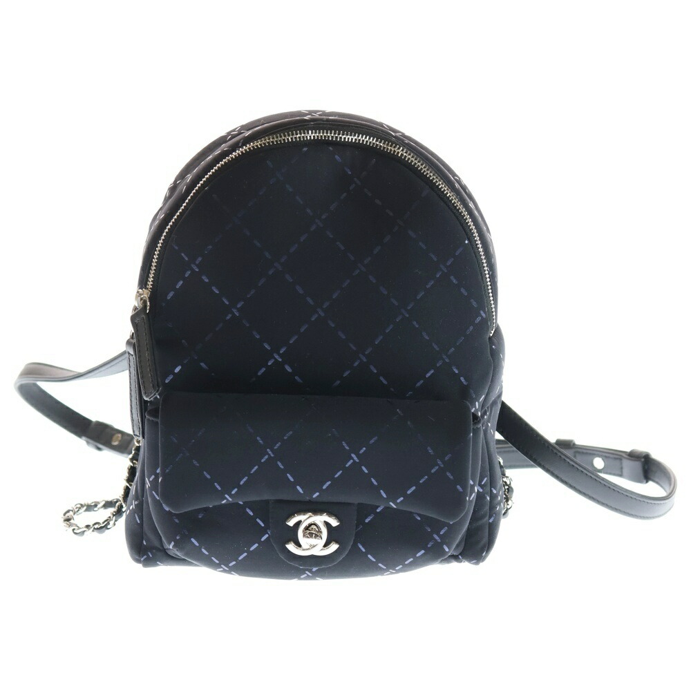 CHANEL(シャネル) ココマーク ナイロン ミニ 背嚢 黒いこと/米国海軍 28番台【中古】【度合いA】【色合い黒いこと】【取りまわしバス発着場BRING横浜ビブレ店】 バッグ・小物・ブランド雑貨-バッグ-レディースバッグ