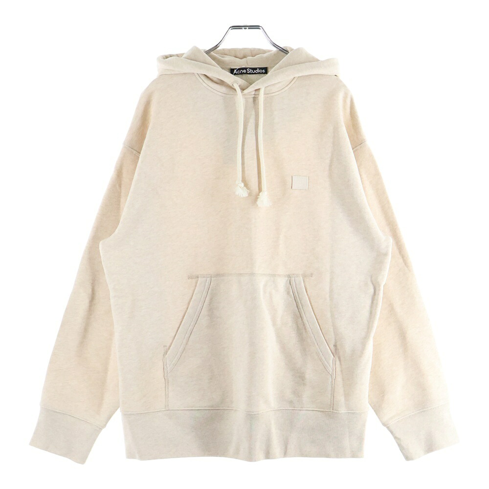 ACNE(アクネ) サイズ:XXS フェイス ロゴ パッチ プルオーバーパーカー 長袖 フーディー アイボリー FA-UX-SWEA000078【中古】【程度B】【カラーホワイト】【取扱店舗BRING横浜ビブレ店】