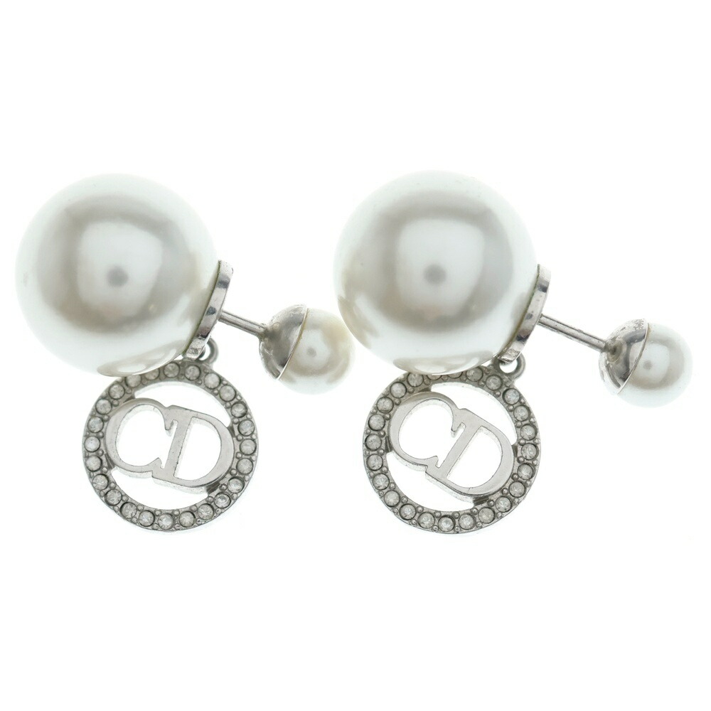 楽天市場】DIOR(ディオール) CDロゴ ドロップピアス 片耳 シルバー