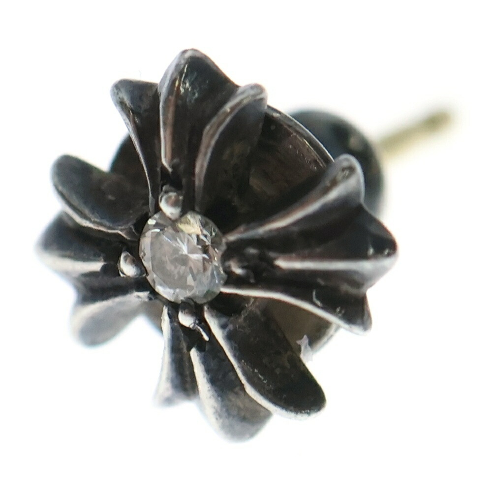 CHROME HEARTS(クロムハーツ) No2 CH PLS DIA CH足し加える 1金剛石 スタッドピアス しろがね色 BCA388【中古】【座標軸B】【色合いしろがね色】【取りまわしバス発着場OneStyle新宿店】