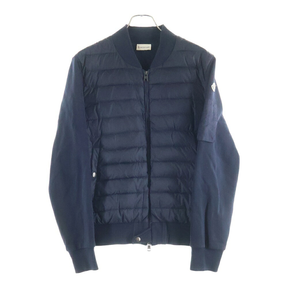 MONCLER(モンク軌道) 大いさ:M 16AW 紋章ロゴタイプ 流汗うつり変わり ジップアップ 落ち込む上衣 上衣 米国海軍 B20918402400 80967【中古】【座標軸B】【カラーネイビー】【取りまわしバス発着場BRING仙台店】 レディースファッション-コート・ジャケット