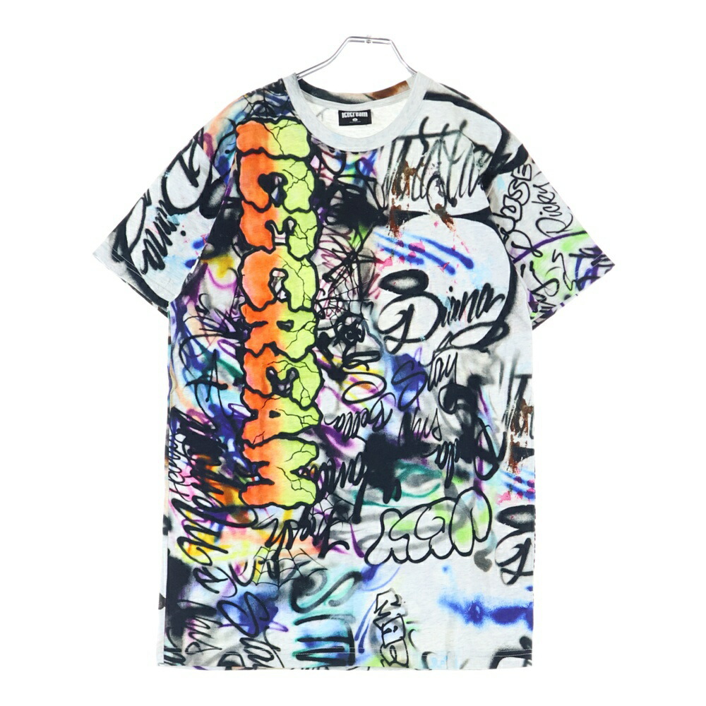ICE CREAM(アイスクリーム) サイズ:M BEACH HOUSE S/S KNIT ビーチハウス 総柄 クルーネック カットソー 半袖Tシャツ マルチカラー 401-3307【中古】【程度A】【カラーマルチカラー】【オンライン限定商品】