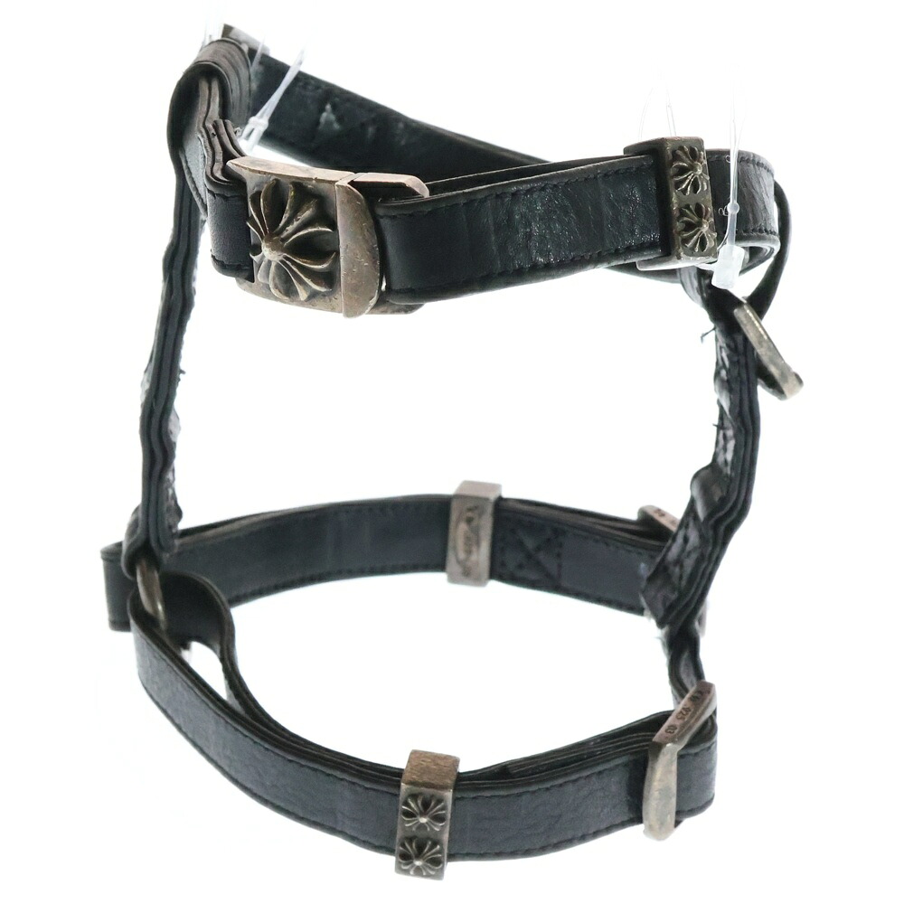 CHROME HEARTS(クロムハーツ) CH PLUS なめし革 ドッグハーネス 頸飾り 黒いこと【中古】【座標軸B】【色つや黒いこと】【取りまわしバス発着場渋谷】