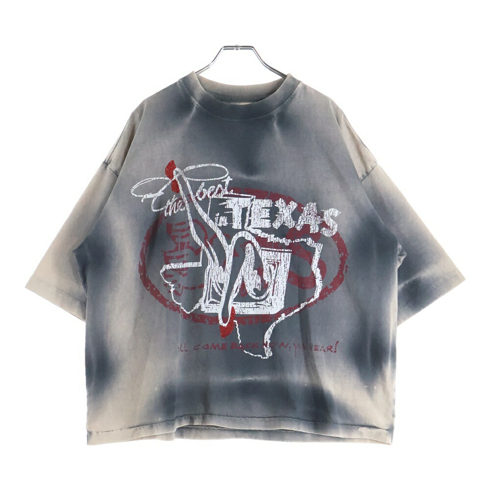 NO BRAND(ノーブランド) サイズ:M SeCND SLF ロゴ デザイン 半袖 Tシャツ グレー【中古】【程度A】【カラーグレー】【オンライン限定商品】