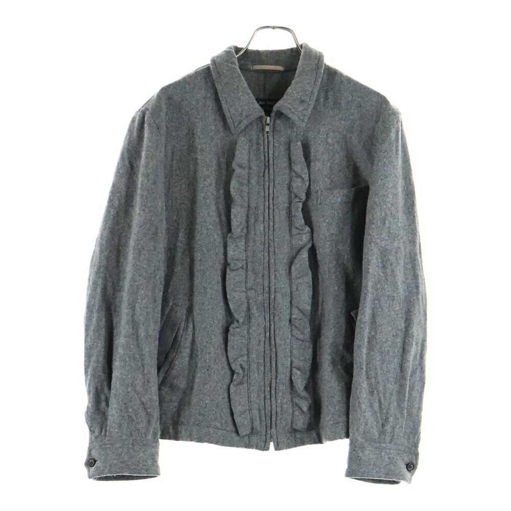 COMME des GARCONS HOMME PLUS(コムデギャルソンオムプリュス) 大きさ:M 95AW SLEEP期 静止状態期 羊毛縮絨 ジップブルゾン フラウンス産業 薄墨色【中古】【座標軸B】【色合い薄墨色】【取りまわしバス発着場AWESOME原宿店】