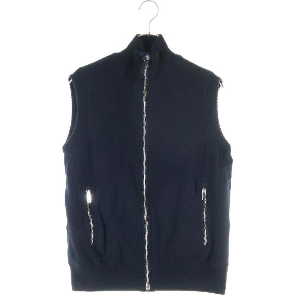 PRADA(プラダ) サイズ:46 カシミア 裏ボア ジップアップベスト ブラック UMT345 S192 3FG【新古品/中古】【程度S】【カラーブラック】【取扱店舗BRING札幌店】|ブランド買取・販売 BRING