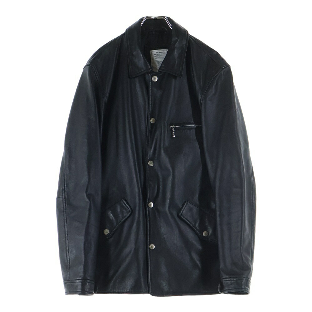 THE CRIMIE(ザ クライミー) サイズ:L ラムレザー スナップボタン コーチジャケット ブラック【中古】【程度A】【カラーブラック】【オンライン限定商品】