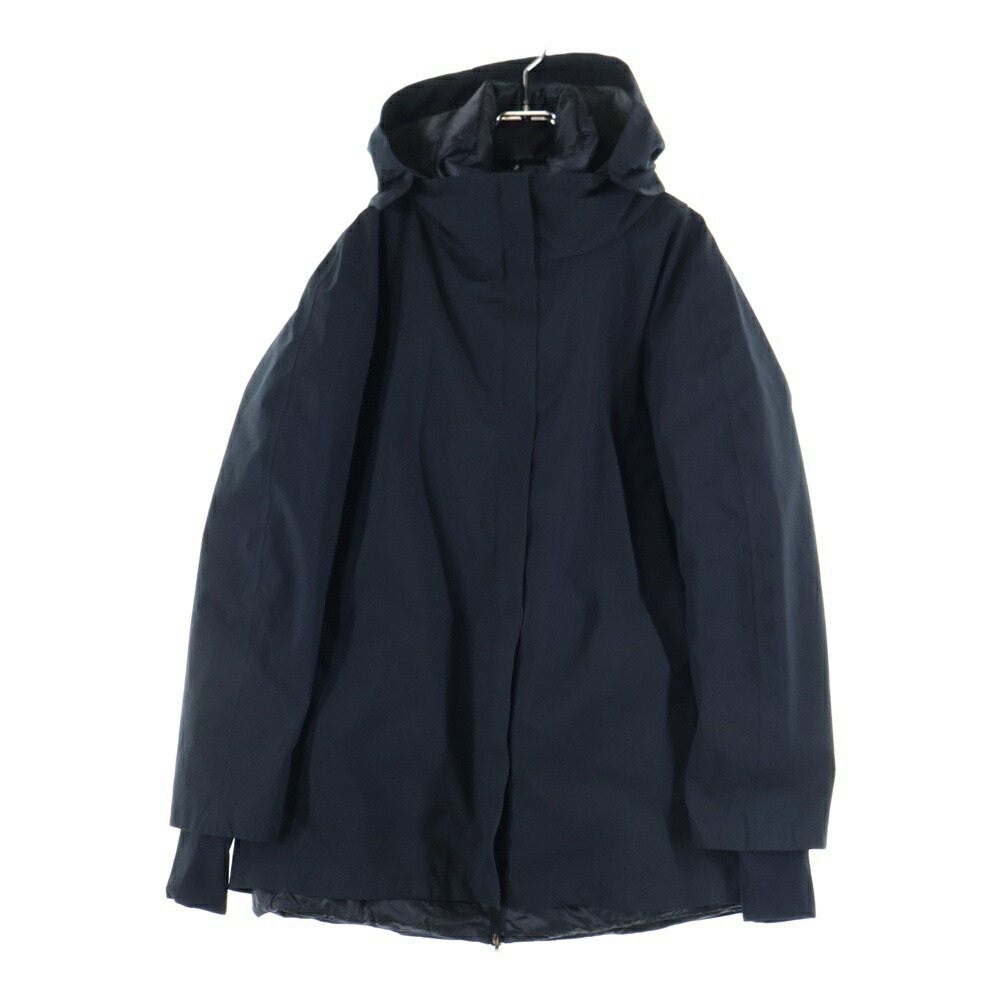 HERNO(ヘルノ) サイズ:44 LAMINAR WOMEN GORE-TEX HOODED DOWN COAT ラミナー ウィメンズ ゴアテックス フーデッド ダウンコート ブラック PI034DL【中古】【程度B】【カラーブラック】【オンライン限定商品】