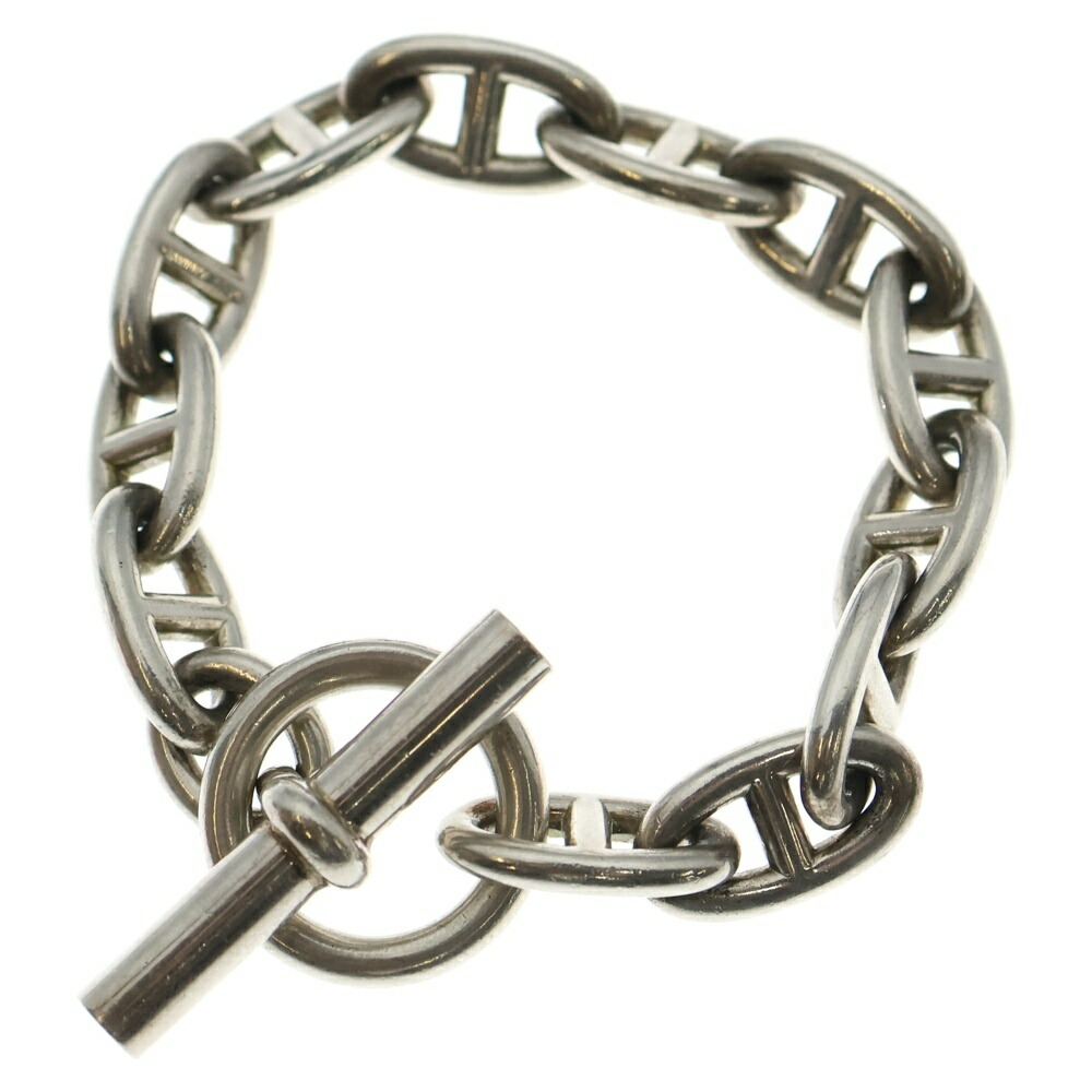 中古　シェーヌダンクル　エルメス シルバーチェーンブレスレットGM14コマ シェーヌ・ダンクル ブレスレット GM 14コマ[H101672B 014] Chaine d