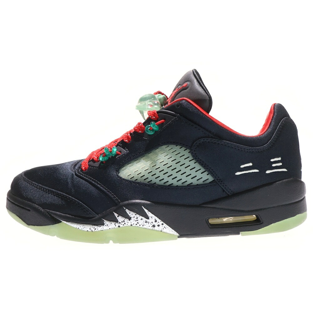 NIKE(ナイキ) 大きさ:27.0糎 ×CLOT AIR JORDAN 5 RETRO LOW SP DM4640-036 クロット エアジョーダン 5 ジェイド ローカットスニーカー US9/27.0糎 黒いこと【中古】【座標軸A】【色合い黒いこと】【オンライン押さえる商いもの】