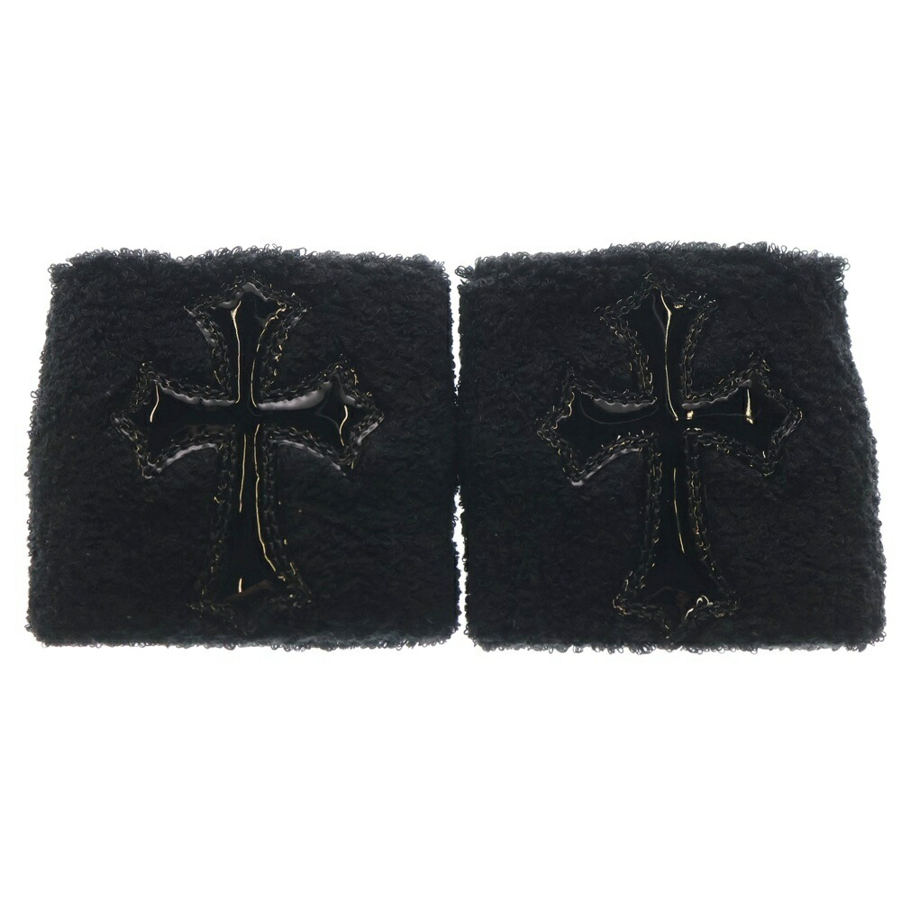 CHROME HEARTS(クロムハーツ) SWEATBAND WRIST クロスパッチリストバンド ブラック【新古品/中古】【程度S】【カラーブラック】【取扱店舗渋谷】
