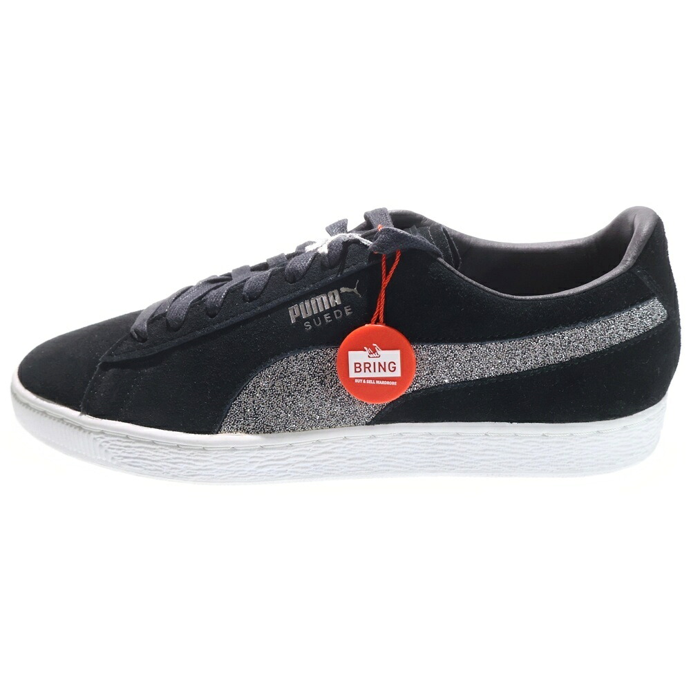 PUMA(ピューマ) 大いさ:28.0糎 ×Swarovski Suede Classic スワロフスキー スウェード 古典派音楽 なめし革 ローカットスニーカー 黒いこと US10/28糎 366324-01【新古品/中古】【座標軸S】【色合い黒いこと】【取りまわしバス発着場BRING KICKS】