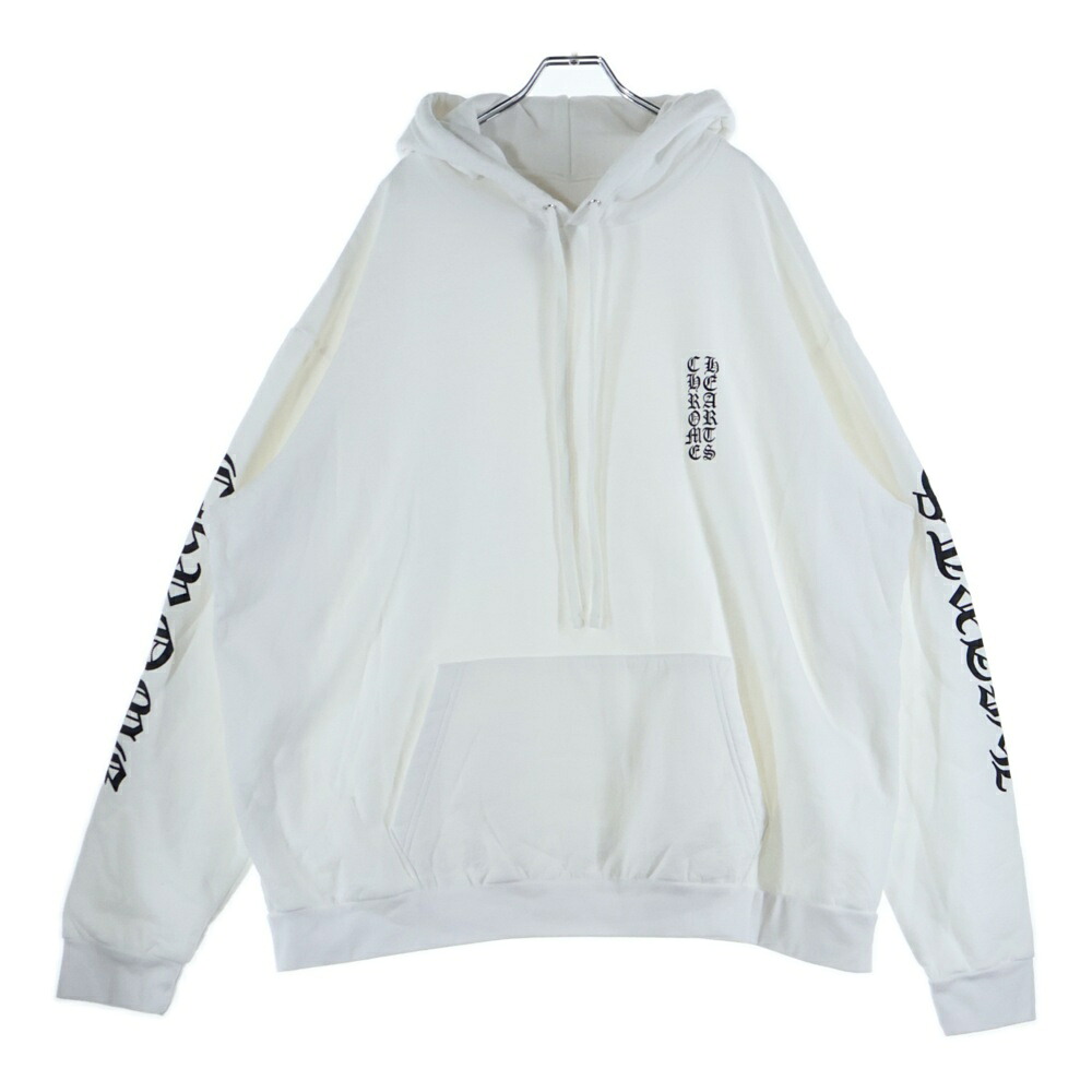 CHROME HEARTS(クロムハーツ) サイズ:XXL SWTSHRT PLVR アームロゴ プルオーバースウェットパーカー フーディー ホワイト【中古】【程度A】【カラーホワイト】【取扱店舗AWESOME名古屋店】｜ブランド買取・販売　BRING 61,573円