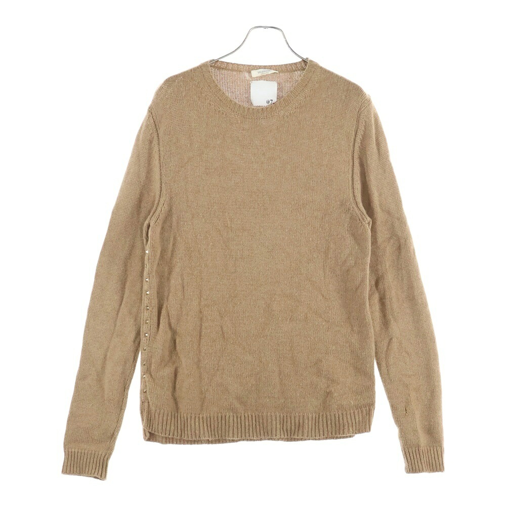 VALENTINO(ヴァレンティノ) サイズ:M ロックスタッズ クルーネックニットセーター ベージュ LV3KC13Z3NJ【中古】【程度B】【カラーベージュ】【取扱店舗原宿】|ブランド買取・販売 BRING