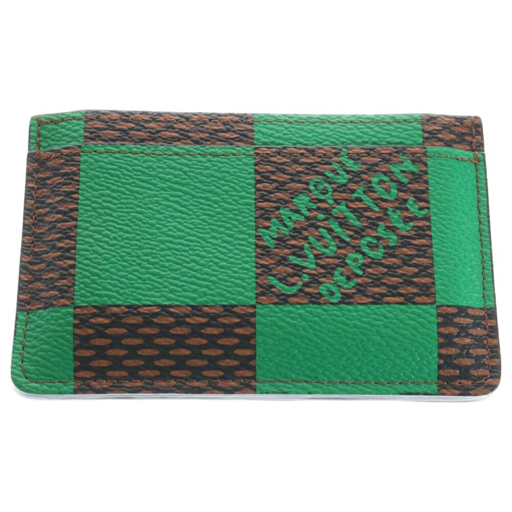 LOUIS VUITTON(ルイヴィトン) ダミエポップ ポルトカルトサーンプル 歌留多入れもの 緑であること/赤銅色 N40544【中古】【座標軸A】【色つや緑であること】【取りまわしバス発着場BRING札幌店】