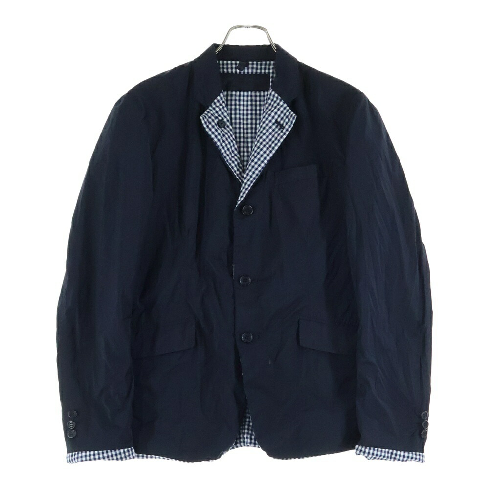 COMME des GARCONS HOMME(コムデギャルソンオム) 大きさ:XS 16SS 裏地ギンガム照合のしるし ナイロン上衣 黒いこと HQ-J035【中古】【座標軸B】【色つや黒いこと】【取りまわしバス発着場原宿】
