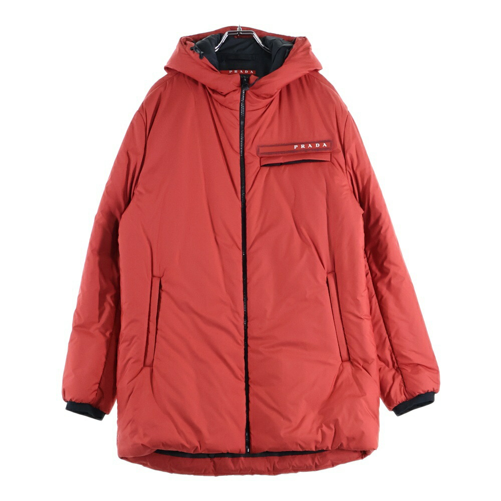 PRADA SPORT(プラダ スポーツ) サイズ:S Insulated jacket SGB660 ジップアップパデッドコートジャケット レッド【新古品/中古】【程度S】【カラーレッド】【取扱店舗BRING仙台店】