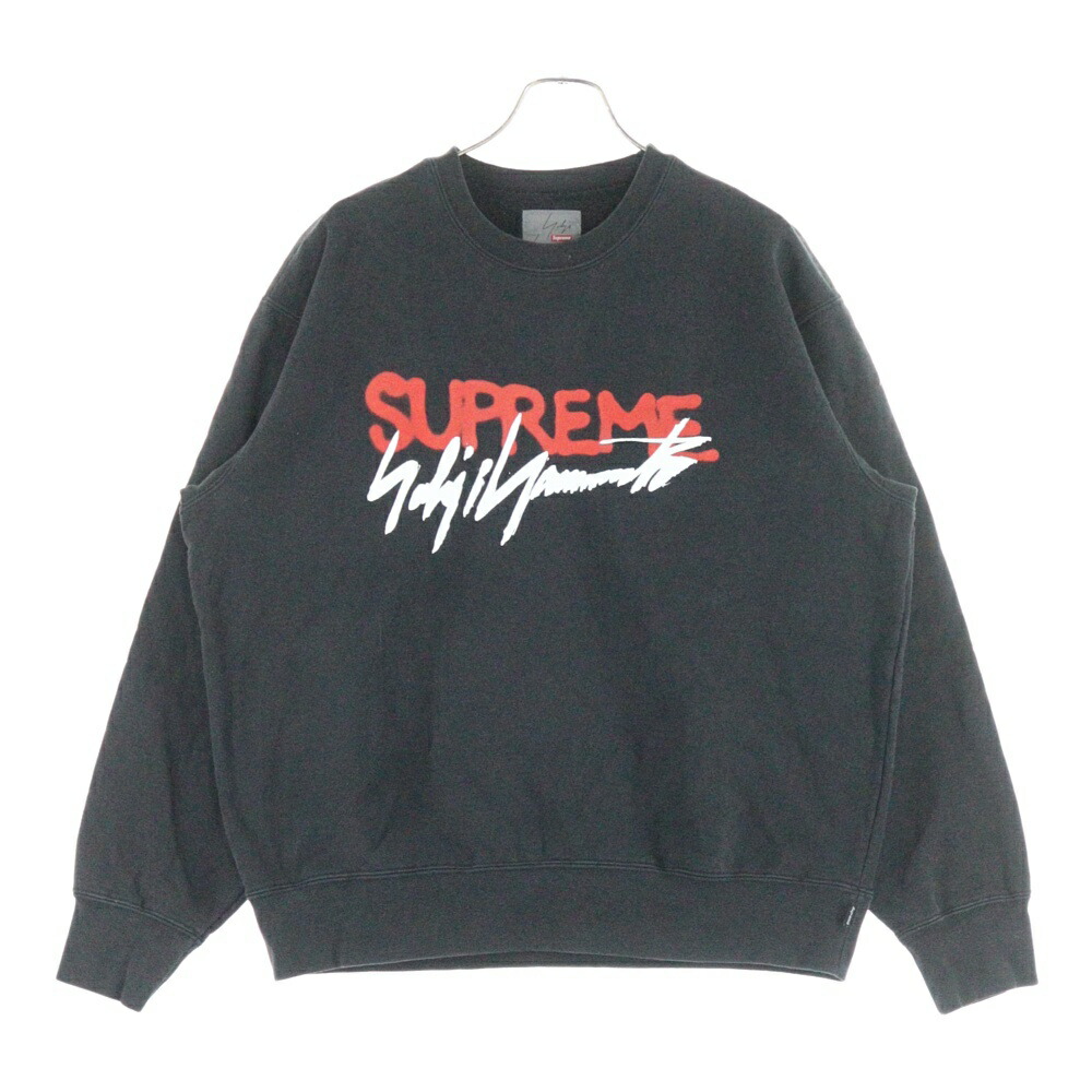 SUPREME(シュプリーム) 大きさ:M 20AW ×Yohji Yamamoto Crewneck ヨウジヤマモト クルーネックスウェットトレーナー 黒いこと【中古】【座標軸A】【色つや黒いこと】【取りまわしバス発着場渋谷】