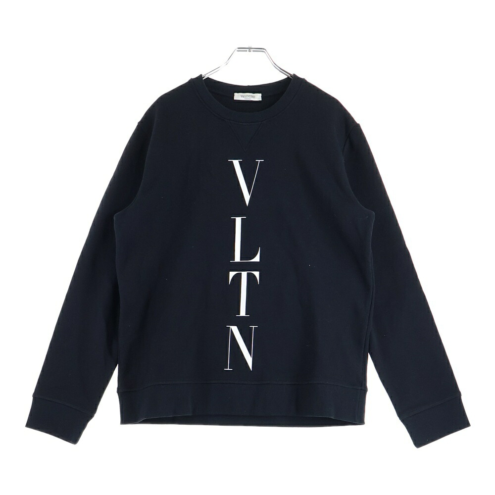 VALENTINO(ヴァレンティノ) サイズ:S VLTN ロゴプリント クルーネック プルオーバー スウェット トレーナー ブラック PV0MF 09N3TV【中古】【程度B】【カラーブラック】【取扱店舗BRING WASTE_NOT】|ブランド買取・販売 BRING