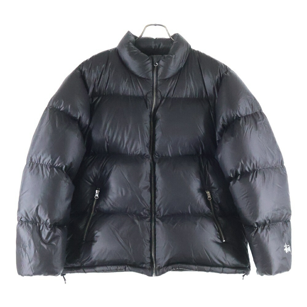 STUSSY(ステューシー) 大きさ:L Down puffer parachute ナイロン パ毛皮 落下傘 落ちこむ上衣 濃灰色薄墨色【中古】【座標軸B】【色合い薄墨色】【オンライン制限事項商いもの】
