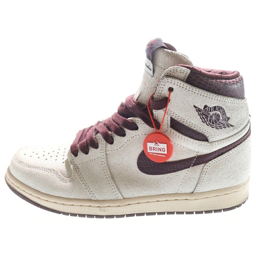 NIKE(ナイキ) 大いさ:26.0珊 ×A MA MANIERE AIR JORDAN 1 RETRO HIGH OG SP アママニエール エアジョーダン1 ハイカットスニーカー 象牙色 US8/26珊 DO7097-100【中古】【座標軸B】【色合い白いこと】【取りまわしバス発着場BRING KICKS】 靴-スニーカー-メンズ靴