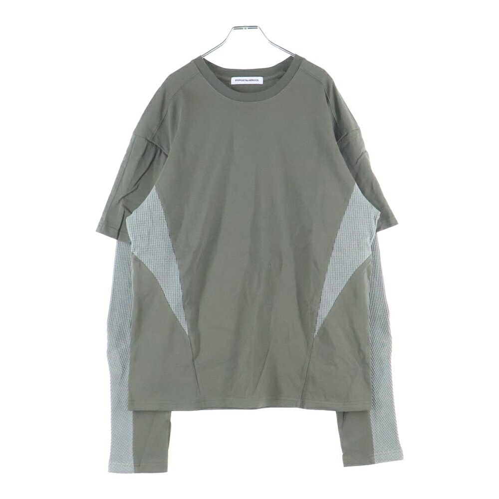 FFFPOSTALSERVICE(トリプルエフポスタルサービス) 大いさ:L 25AW Diffraction Knit Layered L/S ディフラクションニットレイヤード長袖ティーシャツ カーキ【新古品/中古】【座標軸S】【色合い緑であること】【取りまわしバス発着場BRING霊殿店】