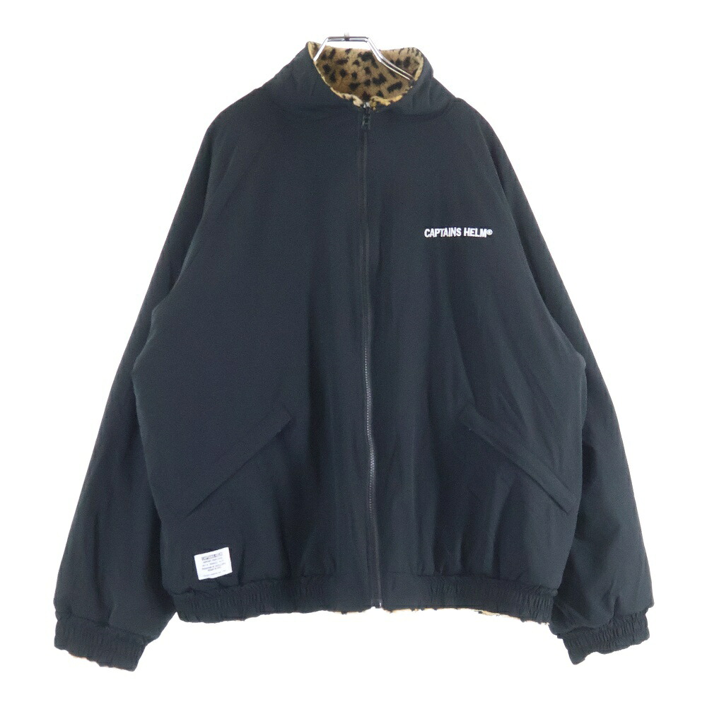 CAPTAINS HELM(キャプテンズ ヘルム) 大きさ:L REVERSIBLE FLEECE リヴァーシブル フリース ナイロン レオパード 上衣 レオパード/黒いこと【中古】【座標軸B】【色合いマルチ色合い】【オンライン制限事項商いもの】