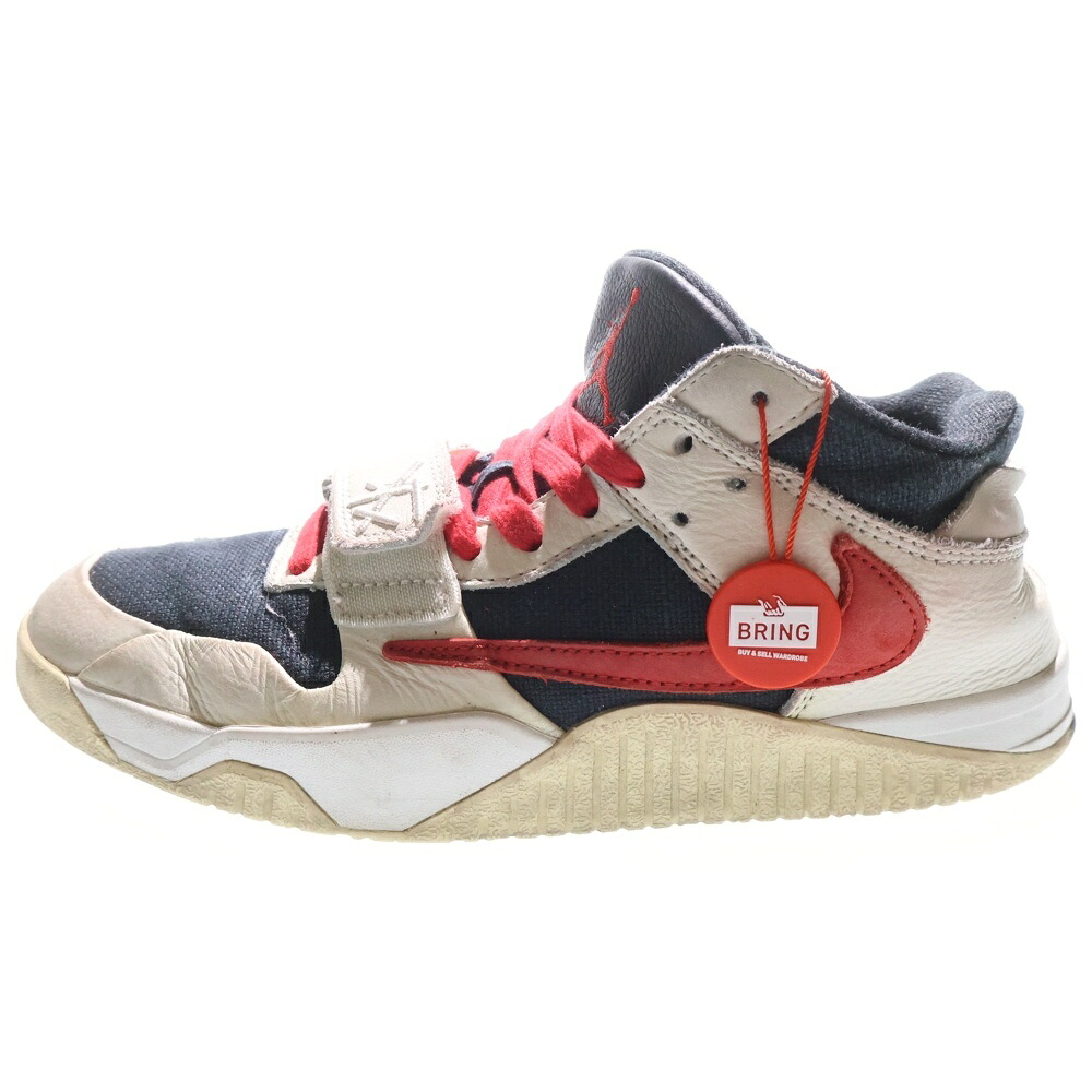NIKE(ナイキ) 大きさ:27.0糎 ×TRAVIS SCOTT JORDAN JUMPMAN JACK TR UNIVERSITY RED トラヴィススコット ジョーダン 飛び降りるマン 手玉 ローカットスニーカー US9/27糎 FZ8117-101【中古】【座標軸B】【色つや白いこと】【取りまわしバス発着場BRING KICKS】