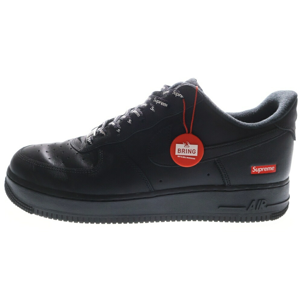 NIKE(ナイキ) 大きさ:US10.5/28.5糎 ×Supreme AIR FORCE1 LOW シュプリーム 空軍1 ローカットスニーカー 黒いこと US10.5/28.5糎 CU9225-001 黒いこと【中古】【座標軸A】【色合い黒いこと】【取りまわしバス発着場BRING KICKS】