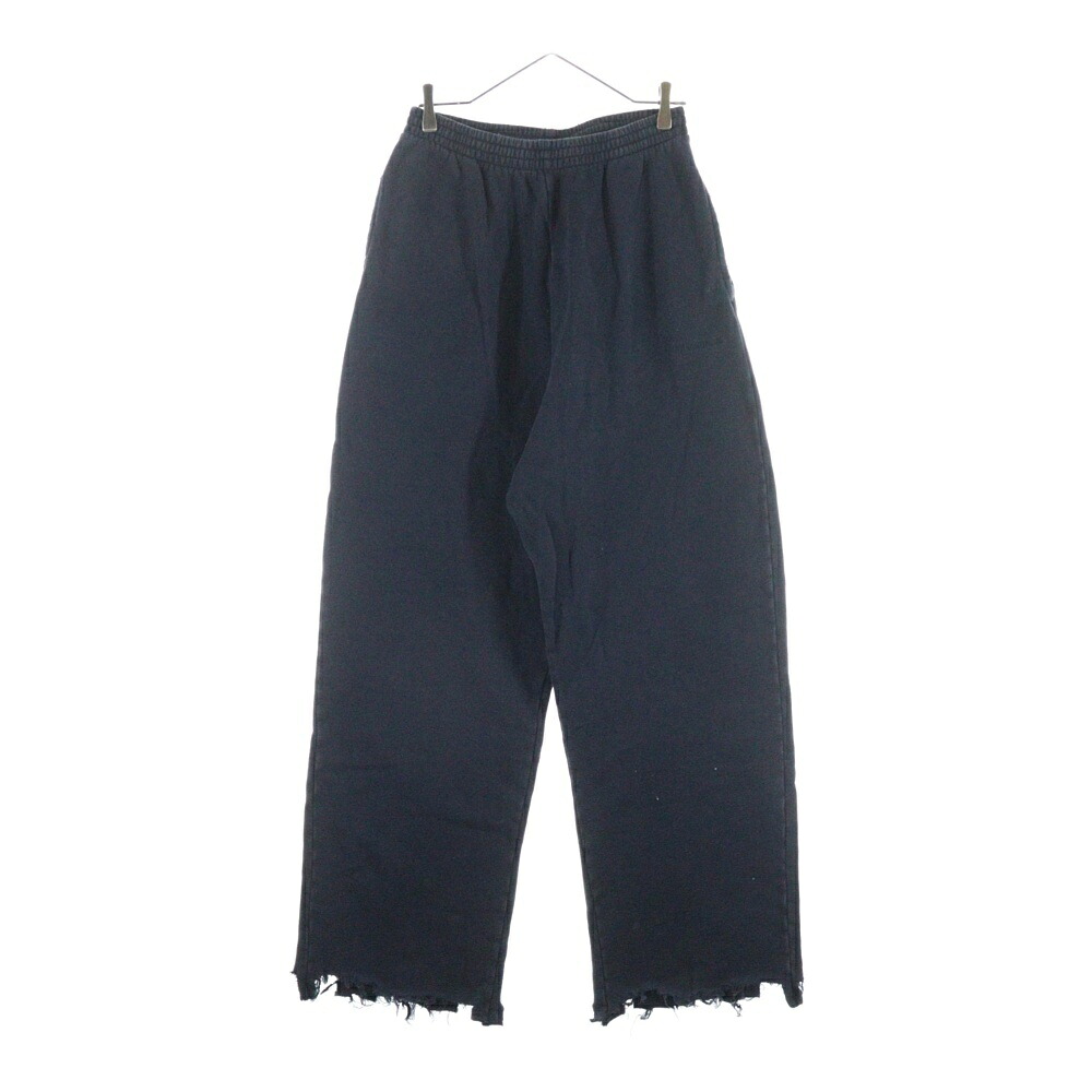 BALENCIAGA(バレンシアガ) サイズ:XS Nail Polish Cropped Pants ネイルポリッシュ クロップド ダメージ スウェットパンツ 783401 TSVD4 ブラック【中古】【程度A】【カラーブラック】【取扱店舗BRING福岡天神店】|ブランド買取・販売 BRING
